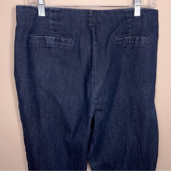 Size 10 St John’s Bay Blue Denim Look Pants Side Zip Closure Straight Leg - Picture 6 of 12